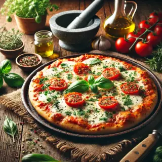 Pizza s italskými bylinkami