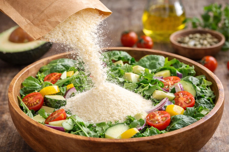 Cibulový pudr – detail struktury a použití