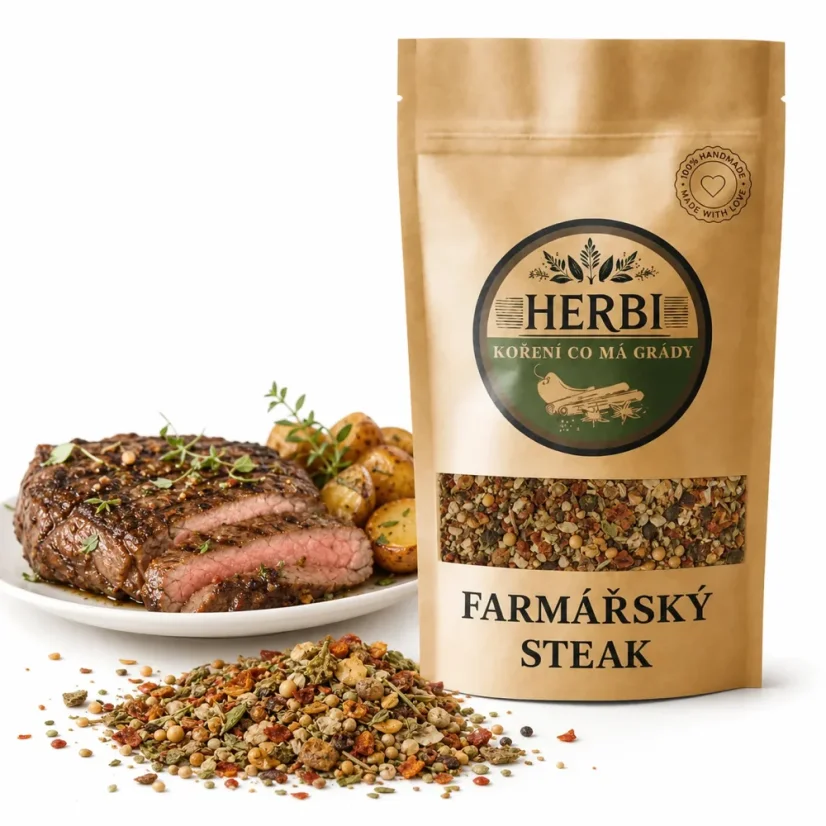 Farmářský steak bez soli, 50 g – koření na steaky a grilované maso