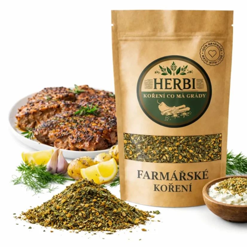 Farmářské koření, 50 g – výrazná koprová směs s pepřovo-chilli šmrncem