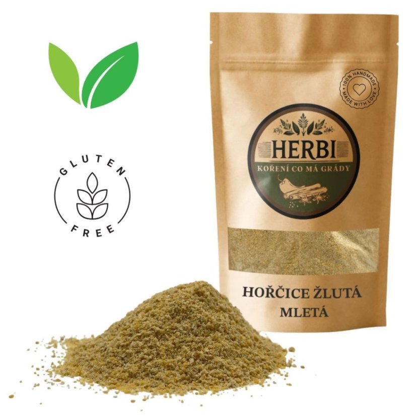 Hořčice žlutá mletá, 100 g – aromatické koření do omáček a marinád