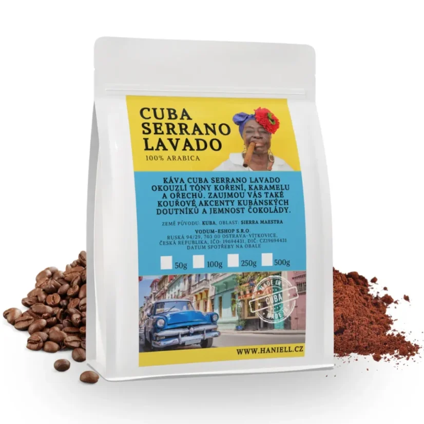 Káva Cuba Serrano Lavado – 100% arabica, čerstvo pražená