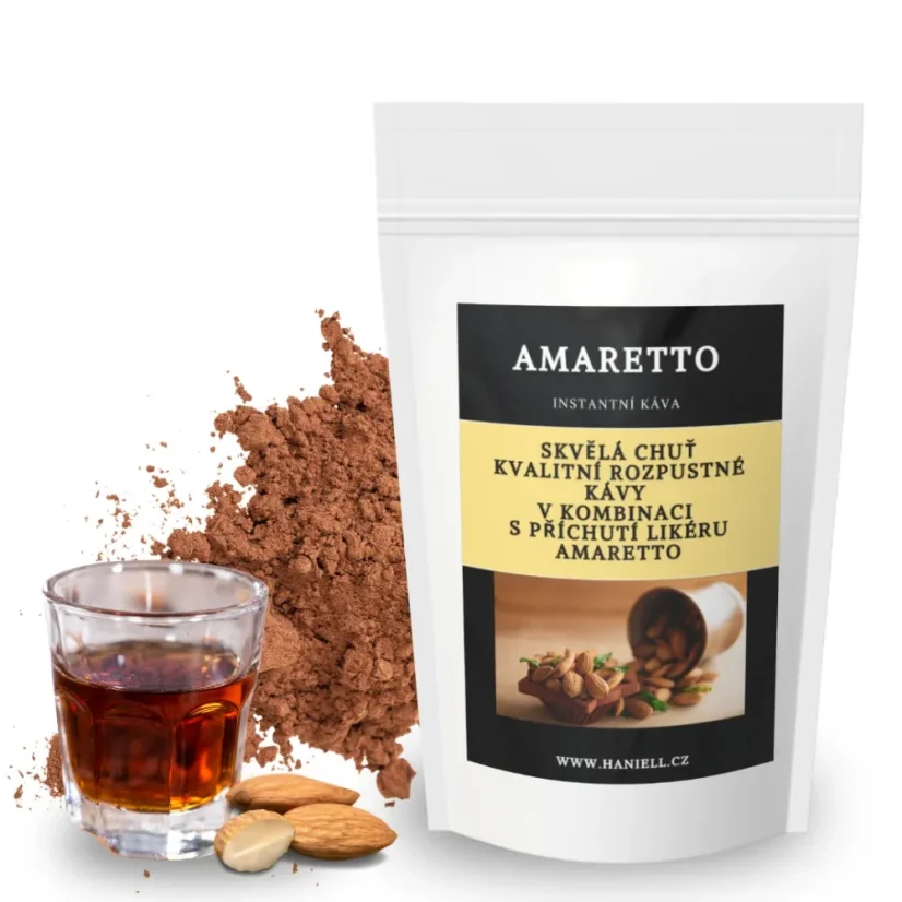 Rozpustná káva Amaretto – mandlová něha s kapkou likéru - Hmotnost:: 25 g