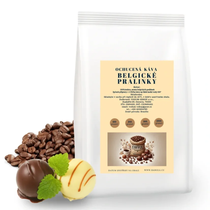 Káva Belgické pralinky arabica zrnková