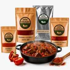 Paprikové kvarteto HERBI – ASTA 180, ASTA 200, údená a pálivá paprika, 550 g