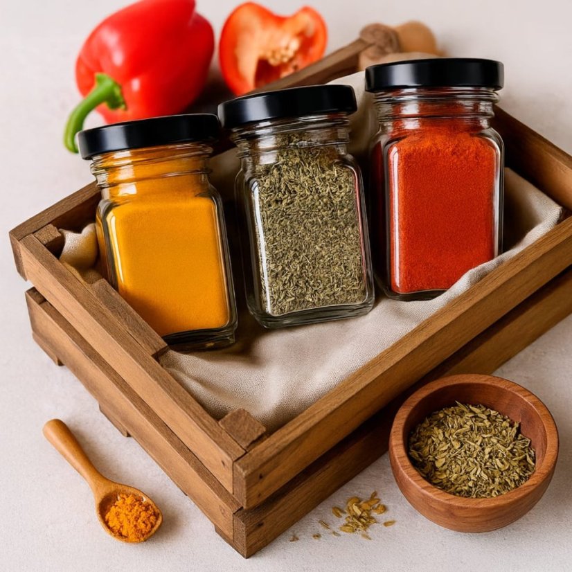 Skleněná kořenka 150 ml – ideální balení pro poctivé koření