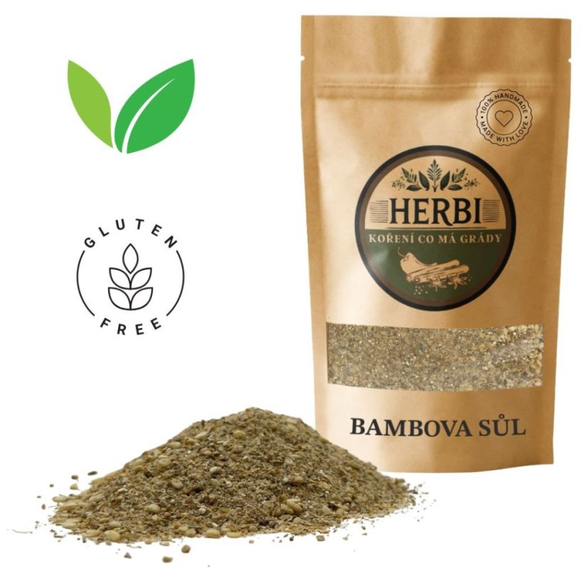 Bambova sůl, 50 g – bylinková kořenící směs na maso i zeleninu