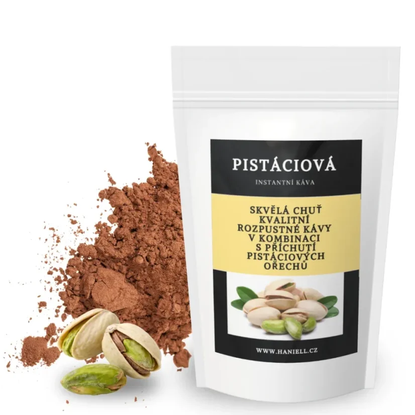 Rozpustná káva Pistáciová – jemná káva s orieškovým šmrncom