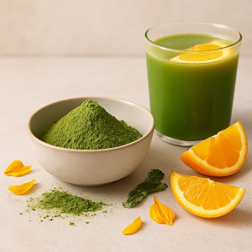 Zelený čaj Matcha Pomaranč – citrusová matcha v prášku