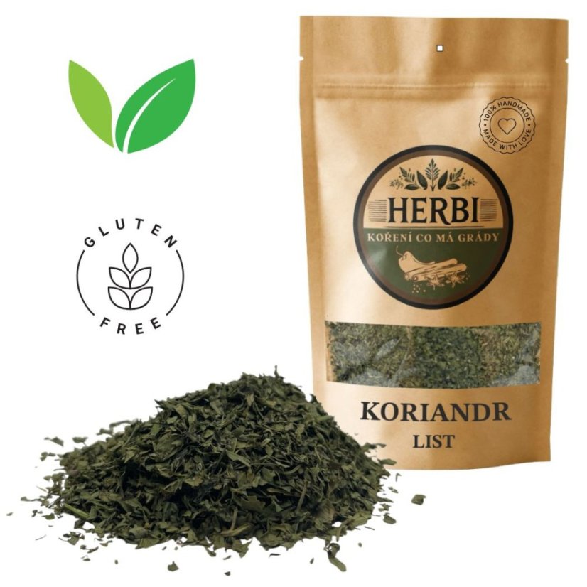 Koriander list sušený, 25 g – aromatická bylina do ázijskej a mexickej kuchyne
