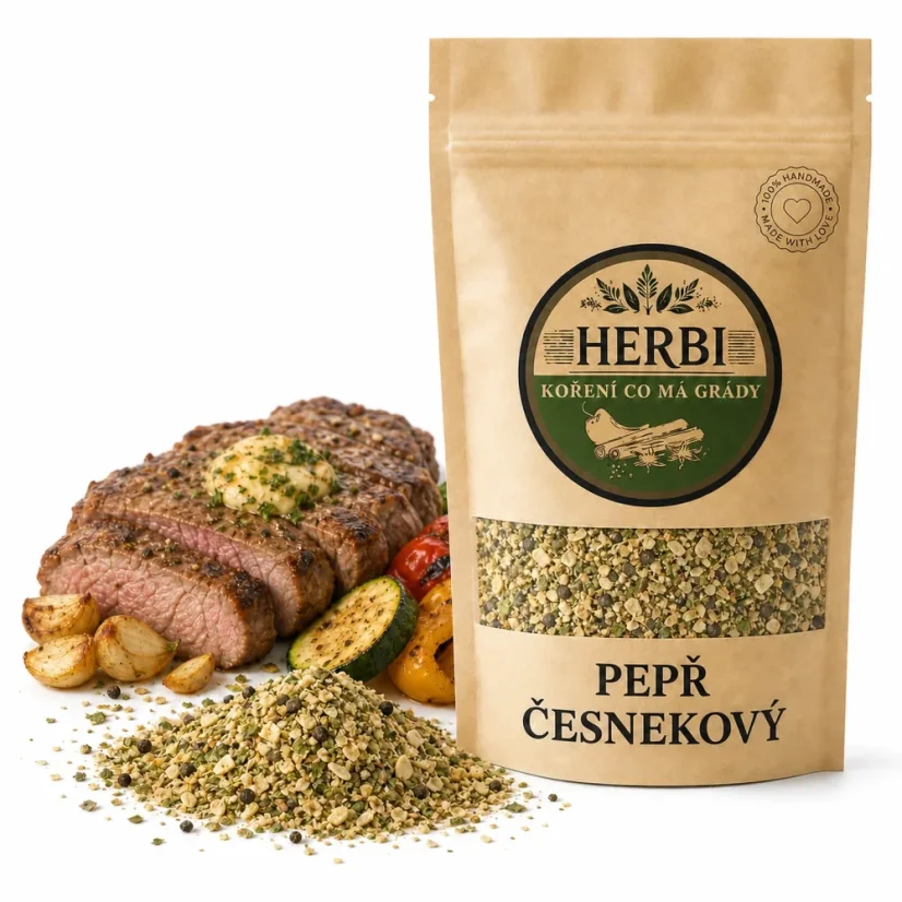 Cesnakové korenie – pikantná zmes na mäso, zeleninu a gril - Hmotnosť: 50 g