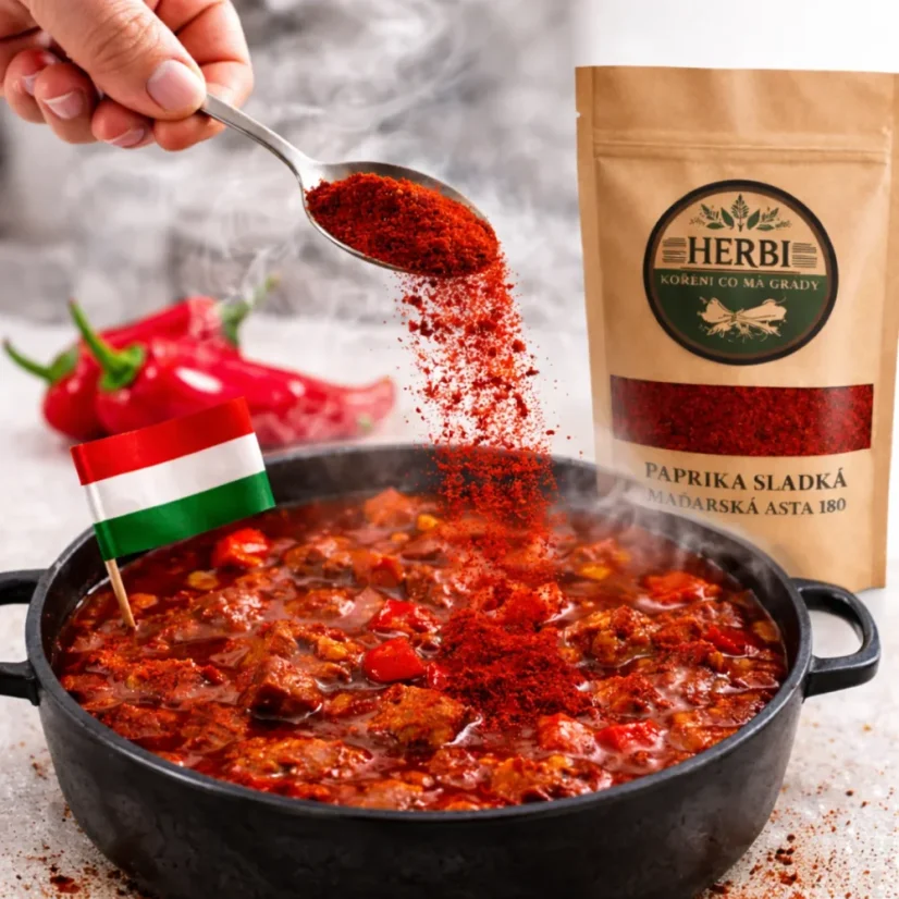 Paprika sladká maďarská ASTA 180 – pravá chuť Maďarska - Hmotnosť:: 750g