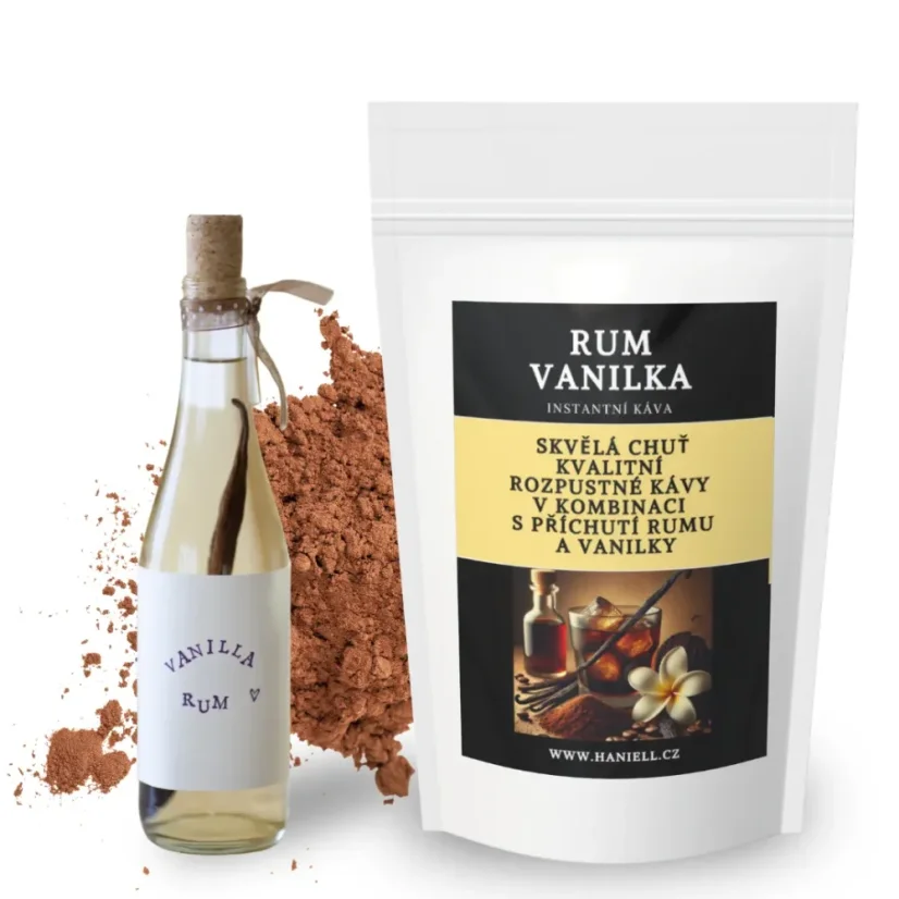 Rozpustná káva Rum - Vanilka - rebélia v sladkom poňatí - Hmotnosť:: 25 g