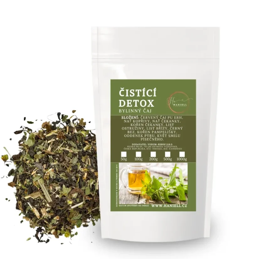 Bylinný čaj Detox s červeným čajem Pu-Erh a očistnými bylinami - Hmotnost:: 200 g