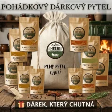 Rozprávkové vrece plné chutí – darčeková sada 10 druhov korenia HERBI