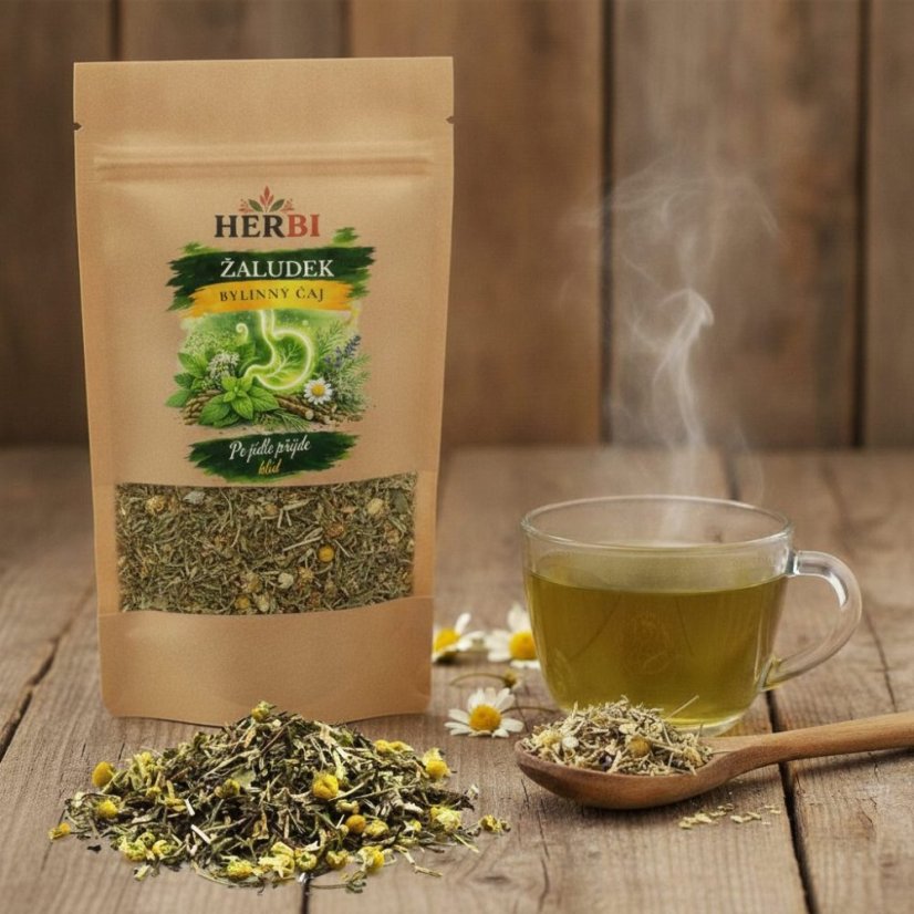 Bylinný čaj Žaludek – na trávení, úlevu a pohodu po jídle - Hmotnost: 50 g