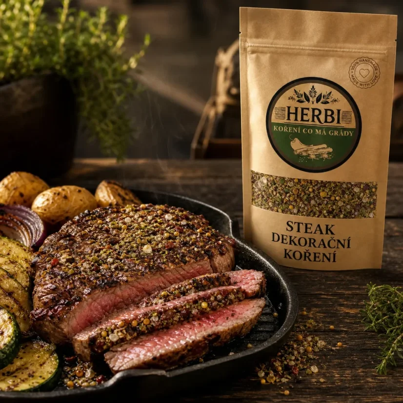 Dekoračné korenie na steak, 50 g – hrubozrnná zmes pre dokonalý efekt a chuť