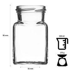 Sklenená korenička 150 ml – ideálne balenie pre poctivé korenie