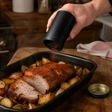 Čierna korenička so sypacím uzáverom, 250 ml – viac korenia, menej dopĺňania