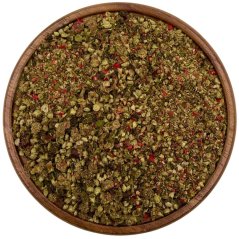 Korenie farebné drvené 50 g – zmes čierneho, bieleho, zeleného a červeného korenia