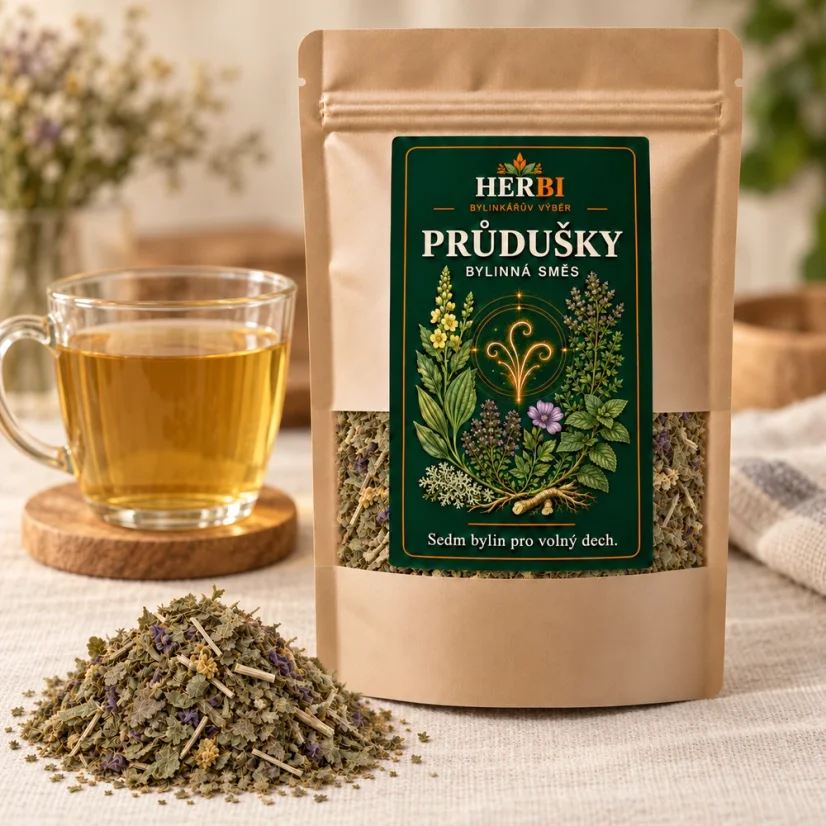 Bylinný čaj Průdušky – přirozená úleva pro dýchací cesty - Hmotnost: 200 g