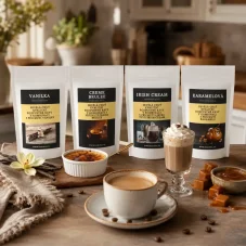 Sada rozpustných káv Sladká klasika 4×100g - vanilka, karamel, crème brûlée, irish cream
