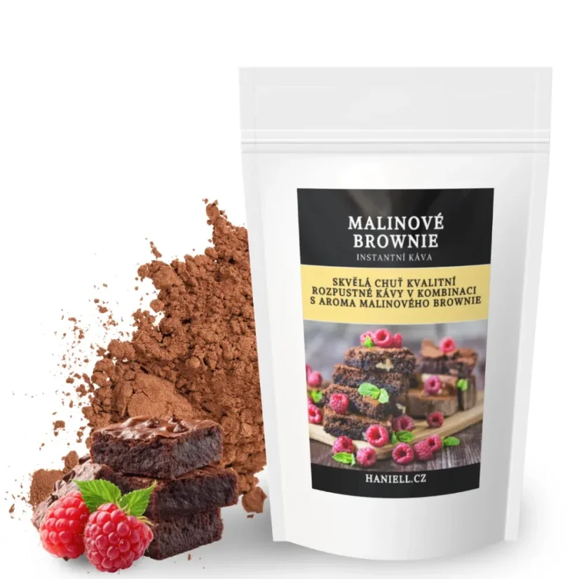 Rozpustná káva Malinové brownies - dezert v hrnečku - Hmotnost: 100 g