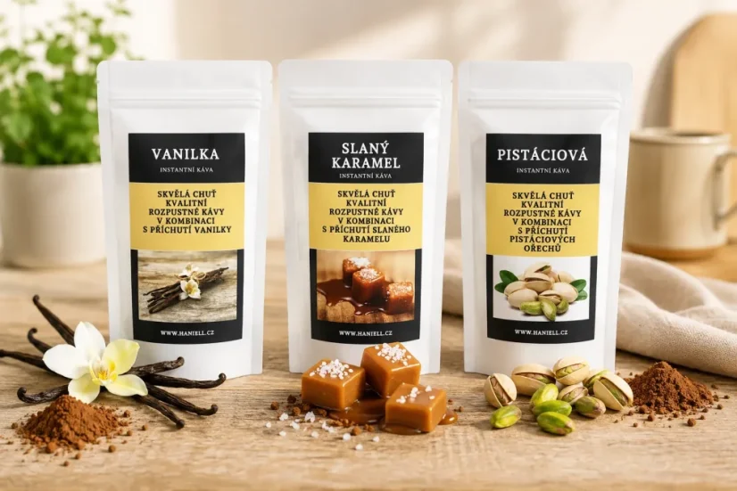 Zbalené na cesty – ochutnávkový set rozpustných káv 3 × 25 g