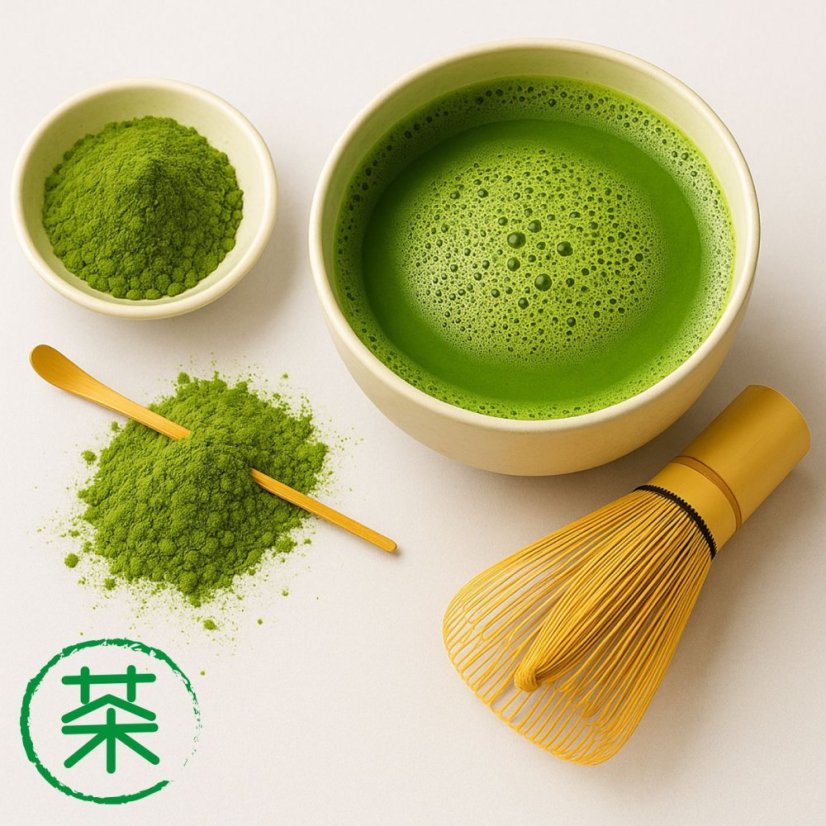 Zelený čaj Matcha – jemně mletý čistý čaj ceremonial typu