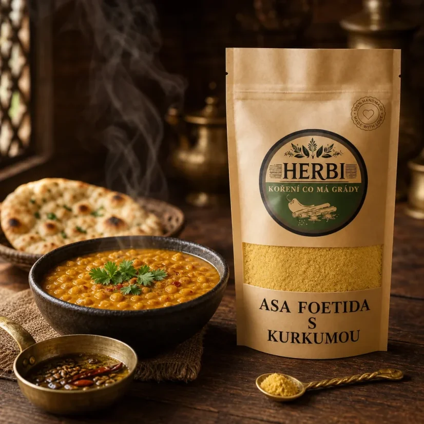 Asa foetida s kurkumou, 10 g – aromatické koření do indických pokrmů