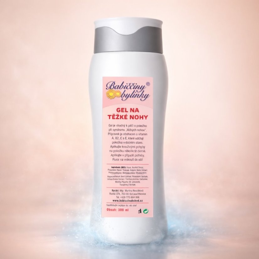 Gel na těžké nohy, 300 ml – úleva pro unavené a oteklé nohy