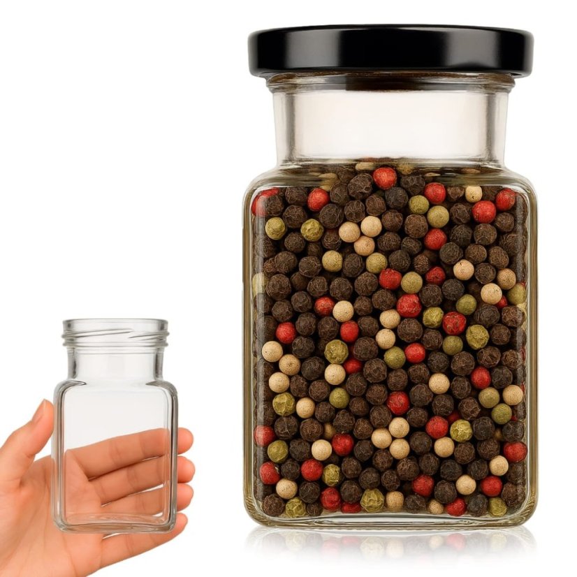 Sklenená korenička 150 ml – ideálne balenie pre poctivé korenie
