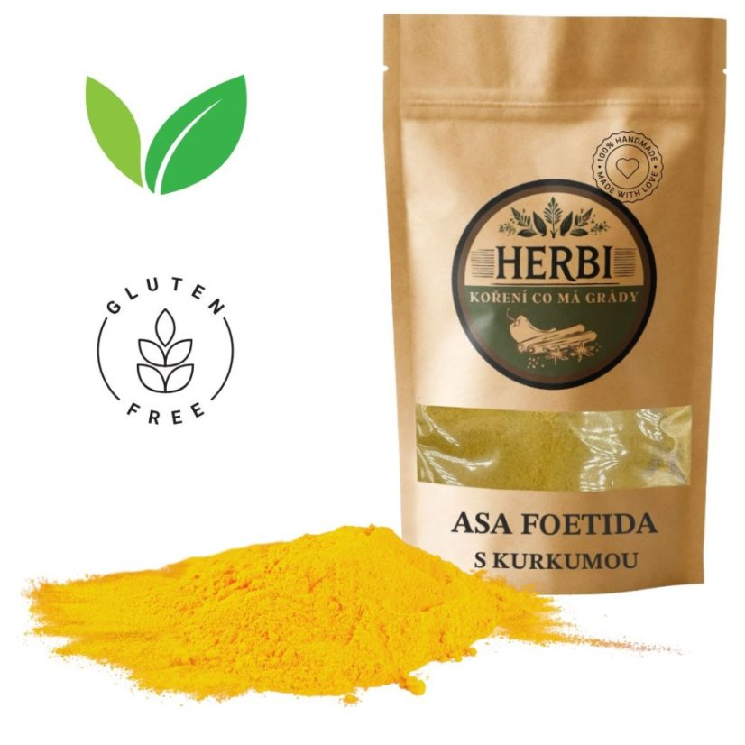 Asa foetida s kurkumou, 10 g – aromatické korenie do indických jedál