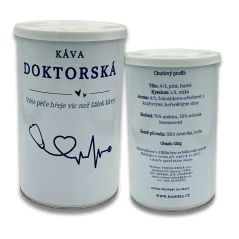 Dárková káva Doktorská – silná směs s jemným srdcem pro zdravotníky
