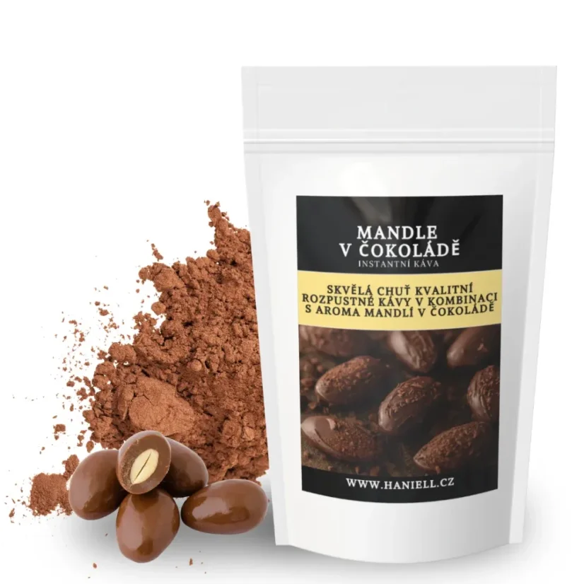 Rozpustná káva Mandle v čokoládě – jemná chuť s vůní pražených mandlí a kakaa