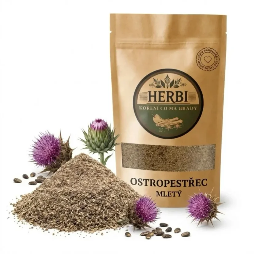 Pestrec mariánsky mletý, 200 g – jemne mletý na jednoduché použitie