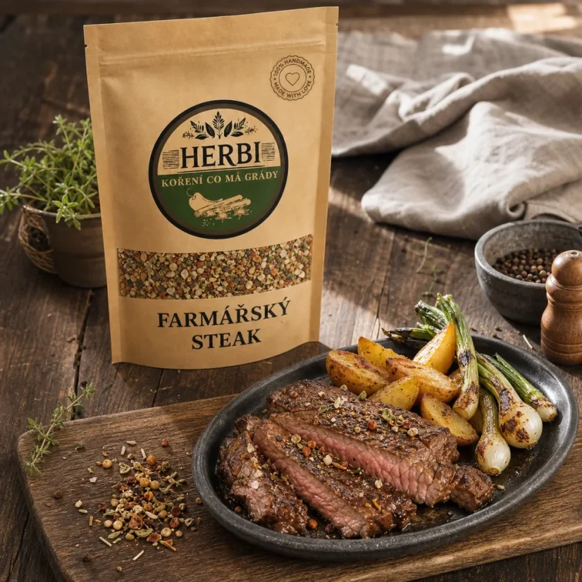 Farmářský steak bez soli, 50 g – koření na steaky a grilované maso