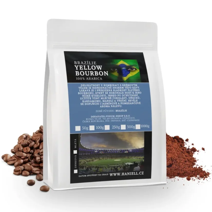 Káva Brazilie Yellow Bourbon – 100% arabica, čerstvo pražená