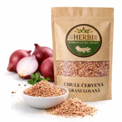 Cibule červená granulovaná, 100 g – výrazný základ omáček a gulášů