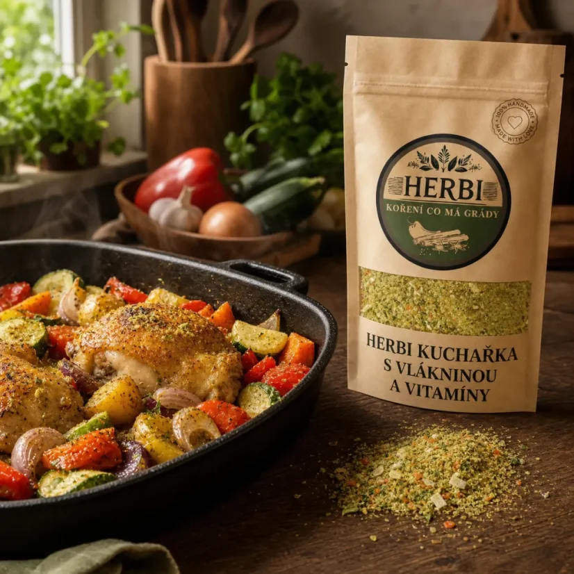 HERBI Kuchárka s vlákninou a vitamínmi, 250 g – keď chceš viac - Hmotnosť: 250 g
