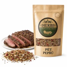 Koření Pět pepřů, 50 g – intenzivní a pálivá směs pro maso, omáčky i grilování