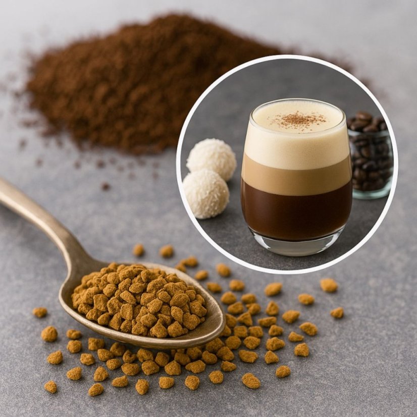 Rozpustná káva Kokosové pralinky - jemné kokosovo-čokoládové aroma