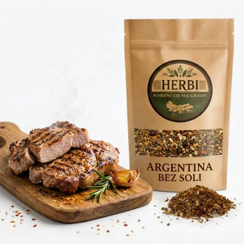 Koření Argentina bez soli, 50 g – grilovací směs na maso i zeleninu Koření Argentina bez soli, 50 g – grilovací směs na maso i zeleninu