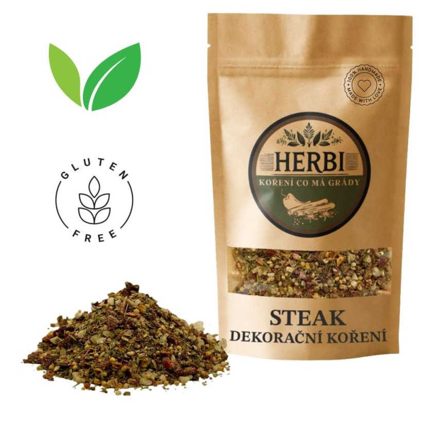Dekorační koření na steak, 50 g – hrubá směs s vizuálním i chuťovým šmrncem