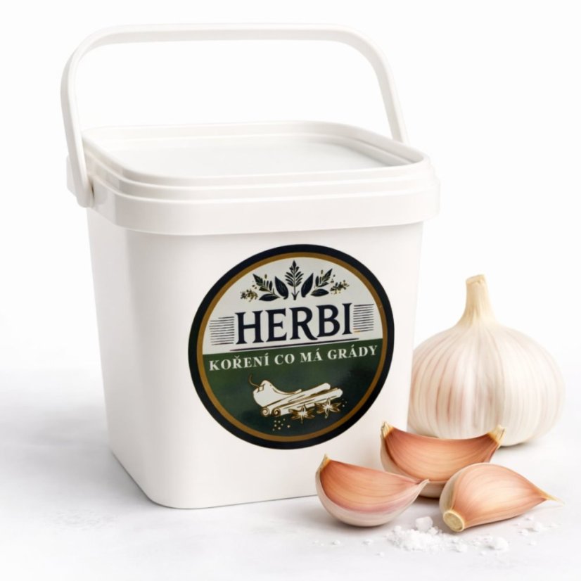 Česneková pasta 1 kg – kyblík (10 % soli)