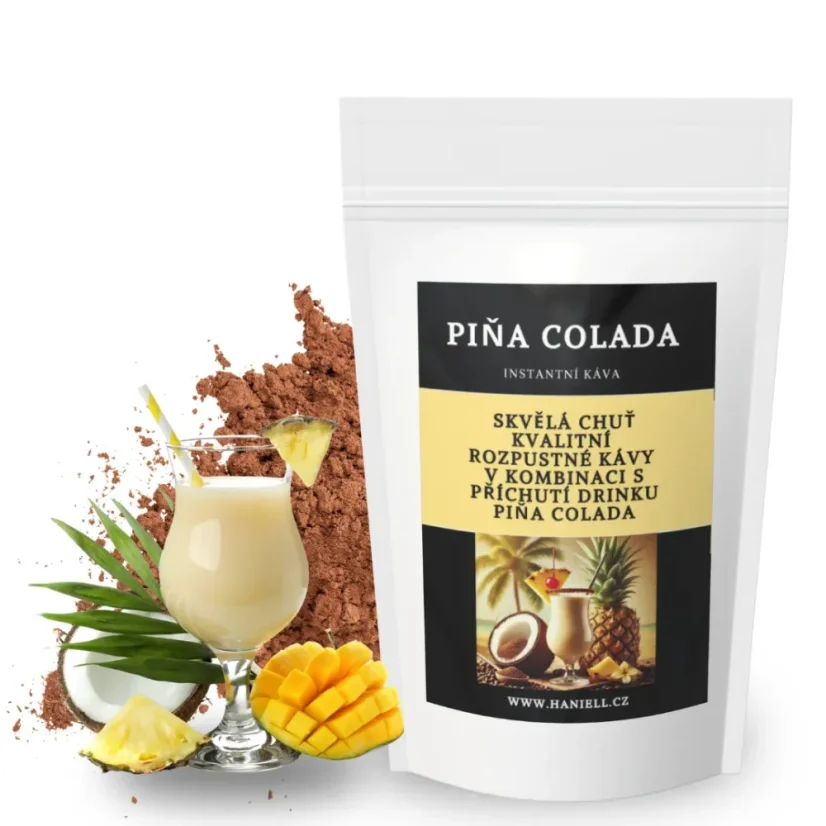 Rozpustná káva Piňa Colada – tropický únik do sladkého raja