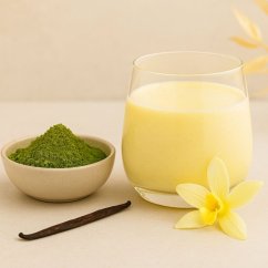 Zelený čaj Matcha s příchutí vaječného likéru