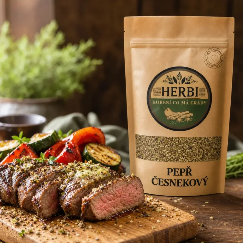 Cesnakové korenie – pikantná zmes na mäso, zeleninu a gril - Hmotnosť: 50 g