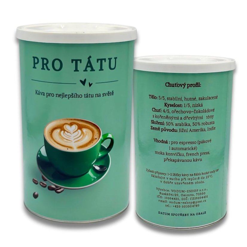 Dárková káva Pro tátu - silná směs pro opravdového chlapa - Pomlít?: ANO