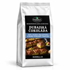 Bezkofeinová zrnková káva Dubajská čokoláda – čokoláda s tónem pistácie
